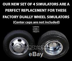 Winjet Stainless Steel Dually Wheel Simulators For 2003-2018 Dodge Ram 3500 - 17 Inch