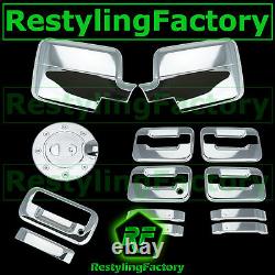 04-08 Ford F150 Chrome Mirror+4 Door Handle+no keypad+no KH+Tailgate+Gas Cover