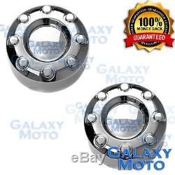 05-17 Ford Super Duty DUALLY Chrome 8 Lug REAR Wheel Center Hub Cap 1 PAIR Set