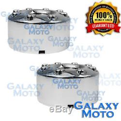 05-17 Ford Super Duty DUALLY Chrome 8 Lug REAR Wheel Center Hub Cap 1 PAIR Set