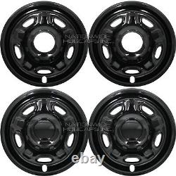 10-21 Ford F250 F350 XL Super Duty 4x4 17 Black Wheel Skins Rim Covers Hub Caps