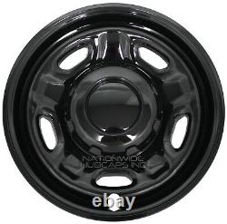 10-21 Ford F250 F350 XL Super Duty 4x4 17 Black Wheel Skins Rim Covers Hub Caps