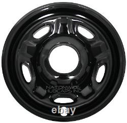 10-21 Ford F250 F350 XL Super Duty 4x4 17 Black Wheel Skins Rim Covers Hub Caps