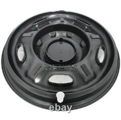 10-21 Ford F250 F350 XL Super Duty 4x4 17 Black Wheel Skins Rim Covers Hub Caps