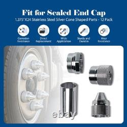 12X 1.375''X24 Cone Shaped Parts Sealed End Cap For Car Trucks