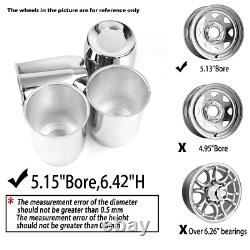 130mm(5.15in) Push Through Center Cap for 5.15 Bore 6.42 Tall Truck Wheel Rim