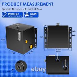 15 Gallon Hydraulic Fluid Reservoir Tank with Fill Cap Vertical Mount for Truck