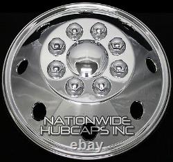 16.5 CHROME RV MOTORHOME Dual Wheel Simulators Rim Hub Covers Hubcaps Van Truck