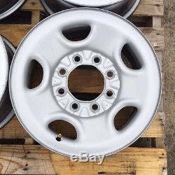 16 8 Lug On 6.5 Gray Steel Wheels Chevy Truck Van Or Suburban (oem) Chrome Cap