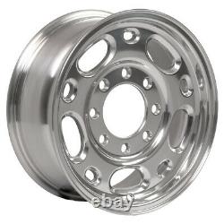 16 inch Polished 5079 Rims SET Fit 8x165 HD Chevy and GMC Trucks (NO Cap)