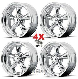 17 Aluminum Staggered Wheels Rims Torq Thrust II 5x4.5 5x114.3 American Cragar