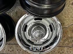 1960 to 70 CHEVY C10 TRUCK VETTE STYLE RALLY 2WD 6 LUG 15X8-7 TRUCK, NEW RING CAP