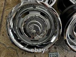 1960 to 70 CHEVY C10 TRUCK VETTE STYLE RALLY 2WD 6 LUG 15X8-7 TRUCK, NEW RING CAP