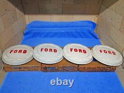 1965-1966 Ford Truck F100 Painted Hub Caps NOS