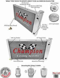 1967-1972 C/K 10 Truck Radiator for LS Motor with Shroud & Fans, Champion Radiator