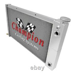 1967-1972 C/K 10 Truck Radiator for LS Motor with Shroud & Fans, Champion Radiator