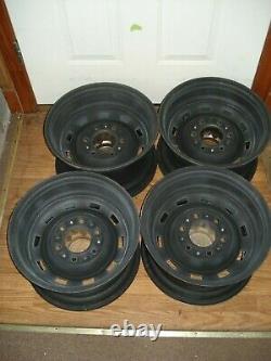 1967-72-87chevy Gmc Truck 4x4 6 Lug 15x8 Gm Truck Rallys, New Rings Gm Caps