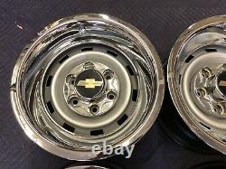 1967-72-87chevy Gmc Truck C10 6 Lug 15x8 Gm Original Truck Rallys, New Rings Caps