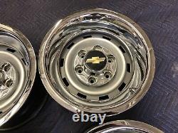 1967-72-87chevy Gmc Truck C10 6 Lug 15x8 Gm Original Truck Rallys, New Rings Caps