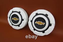 1969-1972 Chevy 1/2 Ton Truck Pair of New Take Off GM 10 1/2 Dog Dish Hub Caps