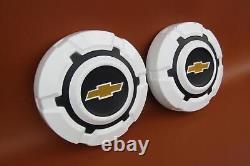 1969-1972 Chevy 1/2 Ton Truck Pair of New Take Off GM 10 1/2 Dog Dish Hub Caps