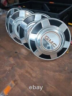 1973-1987 GMC 3/4 Ton Dog Dish 4x4 HUBCAPS 12 Set 4 Truck 16 16.5 K25 K35 K20