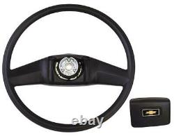 1978 1979 1980 Chevy Truck Black Standard Steering Wheel Kit, Wheel & Horn Cap