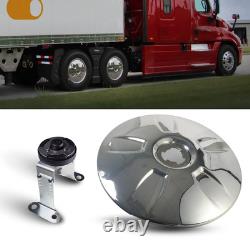 1 Set of Aerodynamic 22.5 Wheel Covers Axle Cover Caps for Semi Truck Trailer