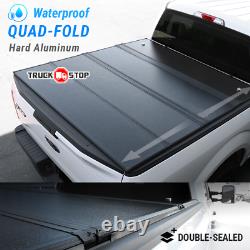 2019-2020 Ram 1500 5.7ft Box Cap Quad Fold Waterproof Hard Tonneau Cover
