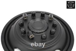2020-2026 FORD F600 BLACK 19.5 10 Lug Dually Wheel Simulators Dual Rim Covers