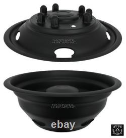 2020-2026 FORD F600 BLACK 19.5 10 Lug Dually Wheel Simulators Dual Rim Covers