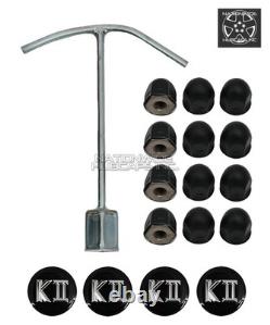 2020-2026 FORD F600 BLACK 19.5 10 Lug Dually Wheel Simulators Dual Rim Covers