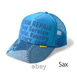 2022 SS Kapital Denim Repair Service Print Remake Denim Truck Mesh Cap 7Colors