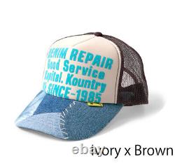 2022 SS Kapital Denim Repair Service Print Remake Denim Truck Mesh Cap 7Colors