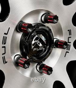 20 True Spike Machined 9/16-18 Steel Lug Nuts 3.15 Pick Up Trucks Black Red