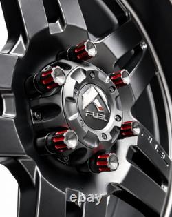 20 True Spike Machined 9/16-18 Steel Lug Nuts 3.15 Pick Up Trucks Black Red