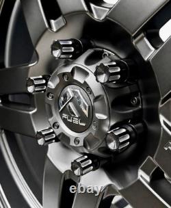 20 True Spike Machined 9/16-18 Steel Lug Nuts 3.15 Pick Up Trucks Black Silver