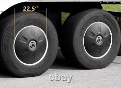 22.5 Aero Wheel Covers for Semi Trucks, Twist & Lock, 4 Pcs FREE SHIPPING
