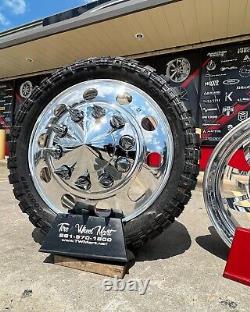 22 ALCOA CLASSIC RIMS TIRE WHEELS FOR DUALLY TRUCK CAP ADAPTERS With35125022 TIRE