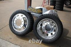 22 ALCOA CLASSIC RIMS TIRE WHEELS FOR DUALLY TRUCK CAP ADAPTERS With35125022 TIRE