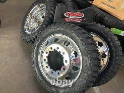 22 ALCOA CLASSIC RIMS TIRE WHEELS FOR DUALLY TRUCK CAP ADAPTERS With35125022 TIRE