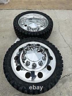 22 ALCOA CLASSIC RIMS TIRE WHEELS FOR DUALLY TRUCK CAP ADAPTERS With35125022 TIRE