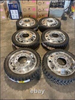 22 ALCOA CLASSIC RIMS TIRE WHEELS FOR DUALLY TRUCK CAP ADAPTERS With35125022 TIRE