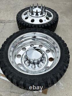 22 ALCOA CLASSIC RIMS TIRE WHEELS FOR DUALLY TRUCK CAP ADAPTERS With35125022 TIRE