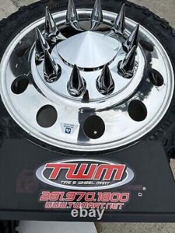 22 ALCOA CLASSIC RIMS TIRE WHEELS FOR DUALLY TRUCK CAP ADAPTERS With35125022 TIRE