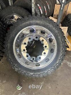 22 ALCOA CLASSIC RIMS TIRE WHEELS FOR DUALLY TRUCK CAP ADAPTERS With35125022 TIRE