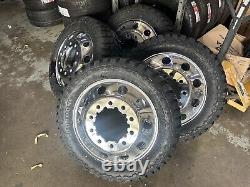22 ALCOA CLASSIC RIMS TIRE WHEELS FOR DUALLY TRUCK CAP ADAPTERS With35125022 TIRE