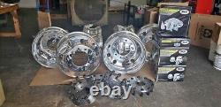 22 ALCOA CLASSIC RIMS TIRE WHEELS FOR DUALLY TRUCK CAP ADAPTERS With35125022 TIRE
