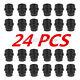 24 Pcs Black Plastic Wheel Lug Nut Cap Cover For Gmc Chevy Gm Trucks