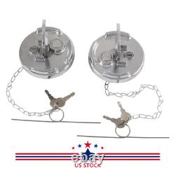 2PCS Lever Style 4 Locking Diesel Fuel Cap 11-04859-200 For Peterbilt trucks